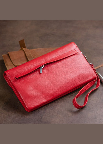 Клатч зі шкіри жіночий червоний 19х9,5х2,5 см 19321 st leather (329195125)