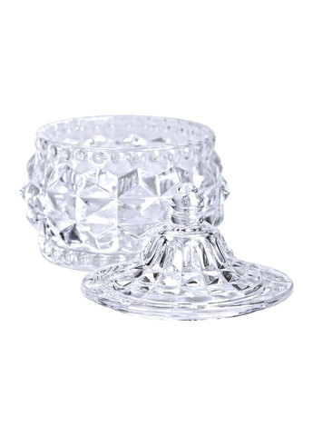 Цукорниця скляна Glass Jay з кришкою в східному стилі, ice flowers Yiwu (324069972)