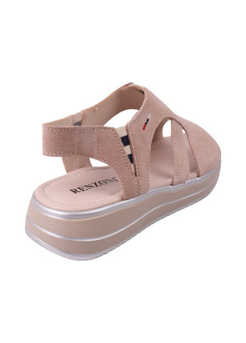 Бежевые босоножки женские бежевые на платформе Renzoni