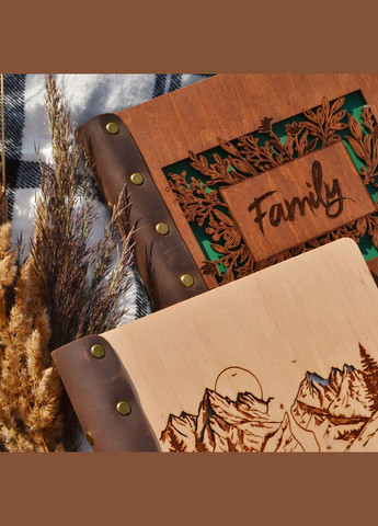 Крафтбук "FAMILY" 23x23 із темною обкладинкою та чорними сторінками Your Magnets (336954832)