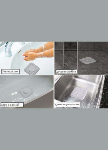 Уловитель волос для ванной комнаты ситечко-фильтр для раковины и душевого трапа No Brand (324834220)