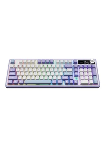 Клавиатура AK980 Clear Sky Switch Purple RGB USB/Wireless/Bluetooth RU Purple (AK980-CS-PWB) Ajazz AK980 Clear Sky Switch Purple RGB USB/Wireless/Blu (364659627)