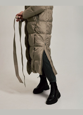 Оливкова зимня пальто жіноче оливкове Clasna