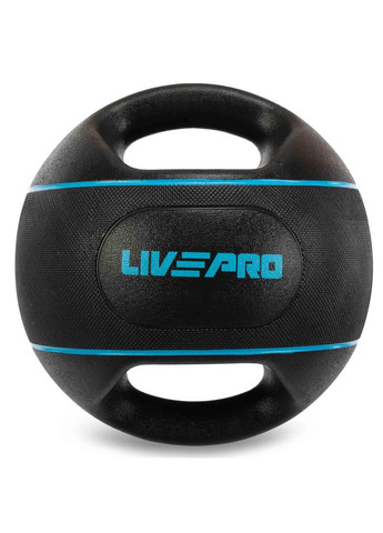 Медбол мяч медицинский двуручный с хватами Medicine Ball LP8111-4 4кг (резина, d-25см, ) LiveUp (361434665)