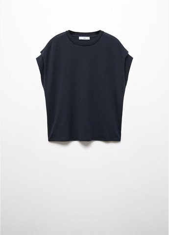 Топ футболка синяя оверсайз свободного кроя Mango - (329295753)