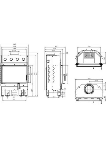 Каминная топка ALBERO AL9S.H-D Hitze (370385002)
