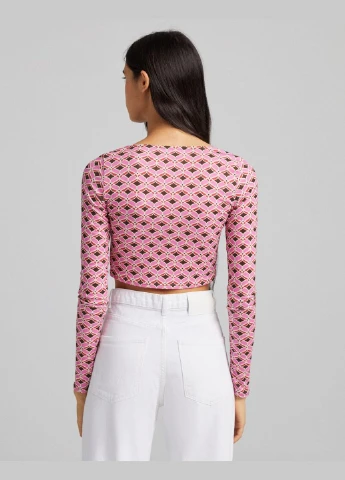 Топ лето,розовый в узоры, Bershka (337472473)