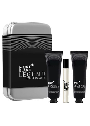 Подарунковий набір Legend для чоловіків + коробка для зберігання (7.5 мл + 30 мл + 30 мл) Mont Blanc (351851511)