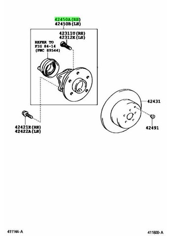 Ступень задняя 9400095, Toyota Avensis T25, Prius NHW20 2003-2009 OEM 42450-05040 GSP (354823004)