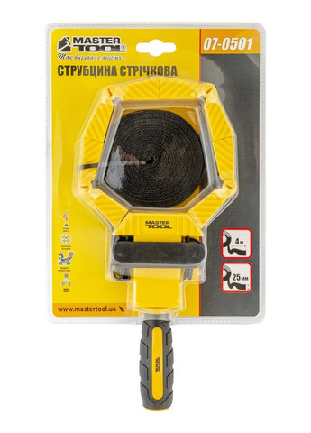 Струбцина столярная ленточная 25 мм/4 м двухкомонентная ручка 07-0501 Mastertool (364964652)