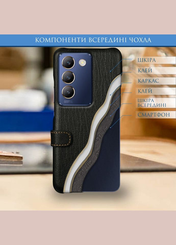 Чохол книжка Premium для Vivo V40 SE Чорний (76996) Stenk (294206153)
