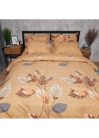 Комплект постільної білизни Микросатин Premium «» King Size 220x240 наволочки 2х50х70 (MS-820007491) Moon&Star Amber Leaf (356112695)