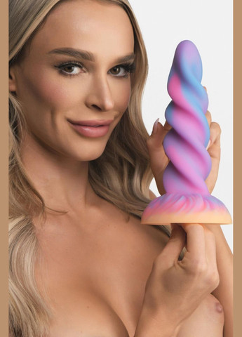 Фентезійний фалоімітатор Glow-in-the-Dark Unicorn Dildo, світиться в темряві, 20,6 см Creature Cocks (335392417)