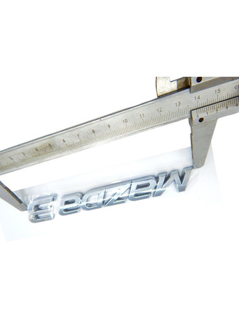 Эмблема надпись 3 хром 140х17 мм пластик (на скотче) Mazda (369609951)