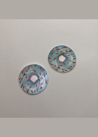 Блакитний стікіні наліпки на груди пончики one size (3-130) No Brand