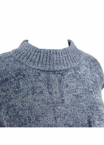 Серо-синий зимний свитер шерсть бленд H&M