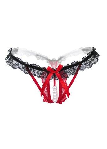 Трусики стрінги з перлинками (10к010) No Brand (370289504)