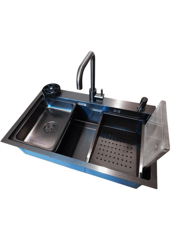 Комплект кухонної мийки HM 7546 NANO BLACK Kraft (369720152)