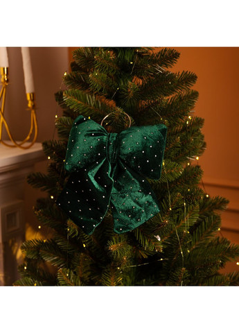 Оксамитовий бант для декору зі стразами на ялинку 25×35 (см) CR-2-12 Yiwu (370969246)
