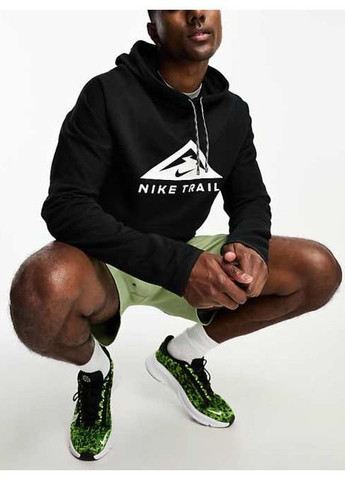 Толстовка худі кофта Nike Running Trail Magic Hour Logo-Print Cotton-Blend Dri-FIT Hoodie Black (363135117)