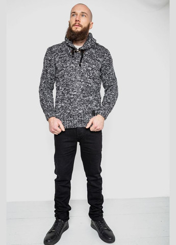 Черно-белый зимний свитер мужской Ager 214R10303