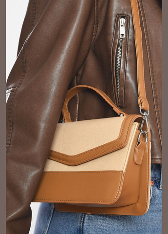 Сумка женская из экокожи бежевого цвета Let's Shop (324992622)