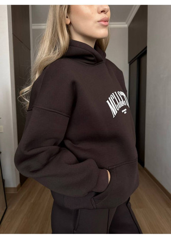 Шоколадний костюм двійка з турецької тринитки на флісі No Brand 589 (362576868)