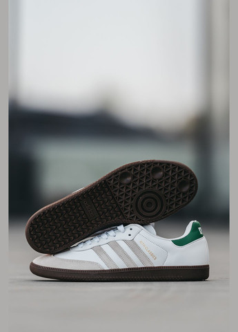 Білі Осінні кросівки чоловічі і жіночі adidas samba white x kith | адідас самба білі No Brand