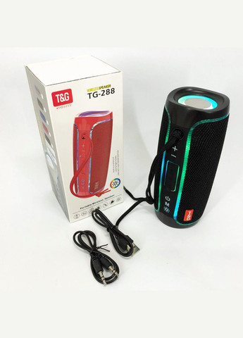 Портативна колонка Bluetooth з LED підсвічуванням TG288, акумуляторна колонка для музики. Колір: чорний No Brand (359474702)