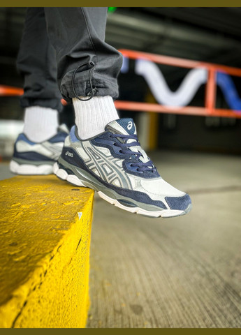 Синій всесезон кросівки чоловічі і жіночі asics gel-nyc blue | асікс гель-нюк сині No Brand