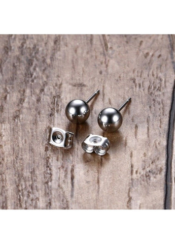 Сережки кулі з нержавіючої медичної сталі ES-002 No Brand (299330586)