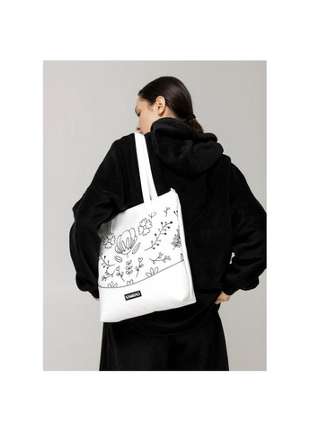 Сумка Shoper NOVA біла з принтом "Bloom" Sambag (329692817)