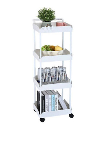 Стелаж для зберігання чотиришаровий білий No Brand (362445872)