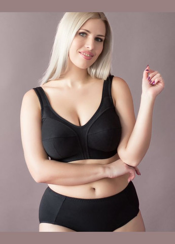 Чёрный бюстгальтер без косточек с мягкой чашкой Elita без косточек