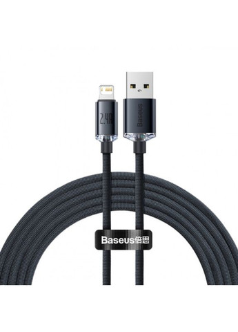 Кабель Crystal Shine Series Fast Charging Data Cable USB to iP 2.4A 2m Black (CAJY000101) Baseus (294978910)