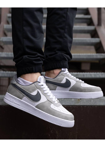 КРОССОВКИ ЖЕНСКИЕ NIKE AIR FORCE WHITE SILVER НАЙК АИР ФОРС 1 ПРЕМИУМ No Brand белые зима (367174846)