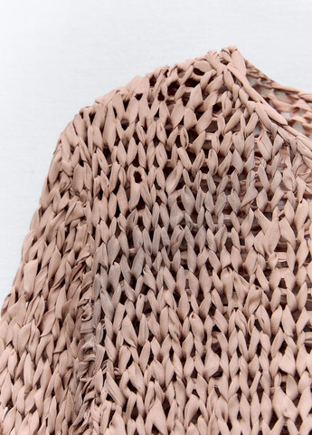 Розово-коричневый демисезонный свитер Zara