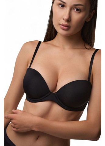 Чорний бюстгальтер-балконет гладкий l1524a erika Luna поліамід, еластан