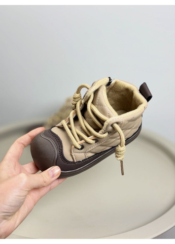 Бежевые повседневные осенние ботинки осенние детские бежевые 1617 No Brand