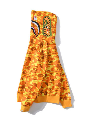 Худі жовтий Bape A Bathing Ape x PUBG Shark Yellow Camo Full Zip Hoodie Mens (356677663)