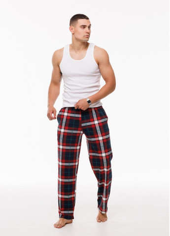 Домашні штани чоловічі L червона клітинка (9515149400131) Наталюкс 95-1514 (332214030)