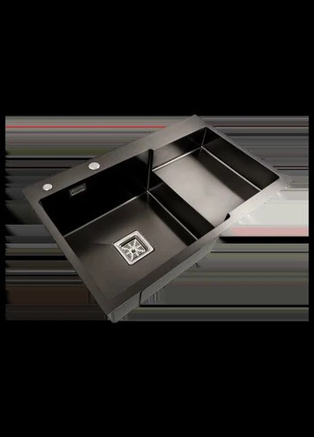 Кухонна мийка 78*50С L PVD чорна Handmade (поглиблена полиця, 3.0/1.0 мм) Platinum (336932324)