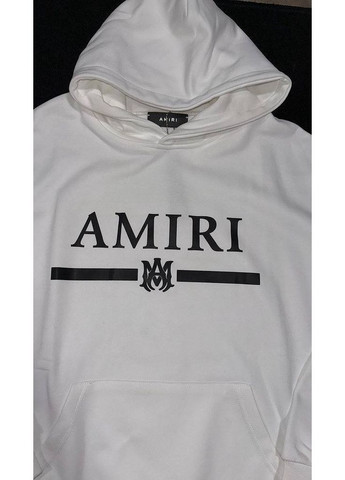 Чоловіча кофта худі чорна - біла, з красивим принтом, в стилі amiri No Brand (364503824)