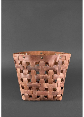 Плетеная сумка из натуральной кожи Пазл L синяя Crazy Horse - BN-BAG-33-NN BlankNote (293056388)