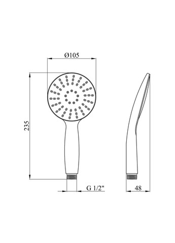 Лейка для ручного душа KRM-C720 Kroner (368588780)