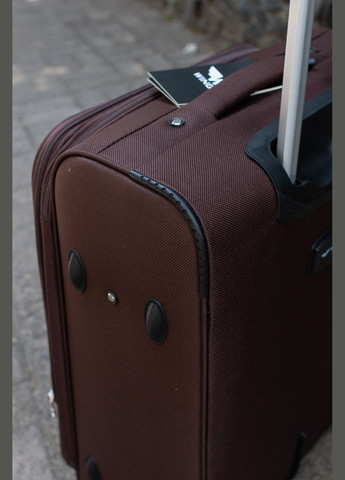 Чемодан тканевый 1701 размер М средний на 2 колесах, цвет черный Wings 1701/2 (338182658)