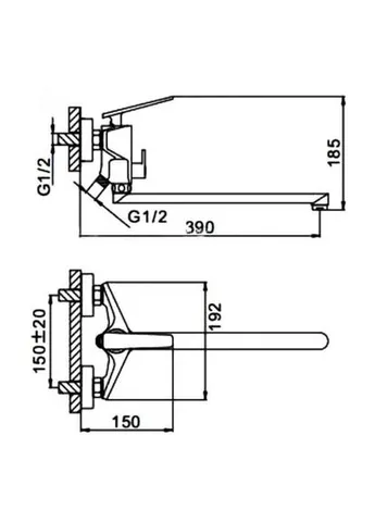 Змішувач для ванни F2258 Frap 1037339 (380883974)
