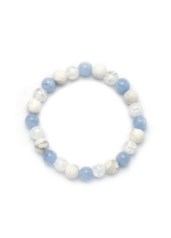 Браслет из натуральных камней аквамарина, хрусталя, кахолонга 4520 LeBijou (367580265)
