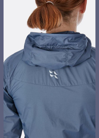Комбінована демісезонна куртка vital windshell hoody women's сірий-блакитний Rab