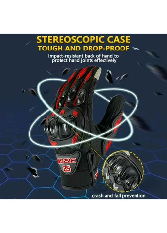 Мотоциклетные перчатки AX03 с сенсорными вставками XL Red No Brand (370268627)